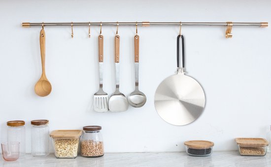Warmteverdeler, inductie adapterplaat van roestvrij staal, afneembare handgreep, voor koffie, melk, potten, inductie, warmteverspreider, voor elektrisch fornuis 8 (24 cm
