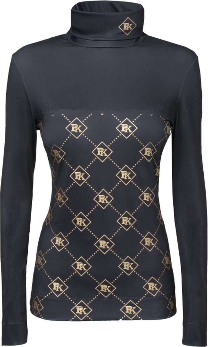 PK International Sportswear Performance Shirt Technisch Shirt Meryl Sneldrogend Hoge kraag Odin Charcoal Donkerblauw /46