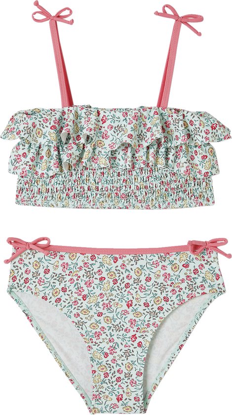 Generisch Tweedelig bikini-badpak voor meisjes, effen tankini-top en