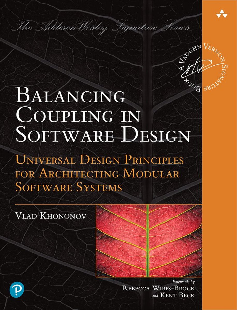 Omslag van Addison-Wesley Signature Series (Vernon) - Balancing Coupling in Software Design