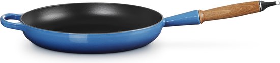 Le Creuset Koekenpan Signature - Azure - Ø 28 cm / 2,6L - Geëmailleerde Anti-aanbaklaag - Duurzaam, Vaatwasserbestendig en Perfect voor Gezond Bakken en Braden