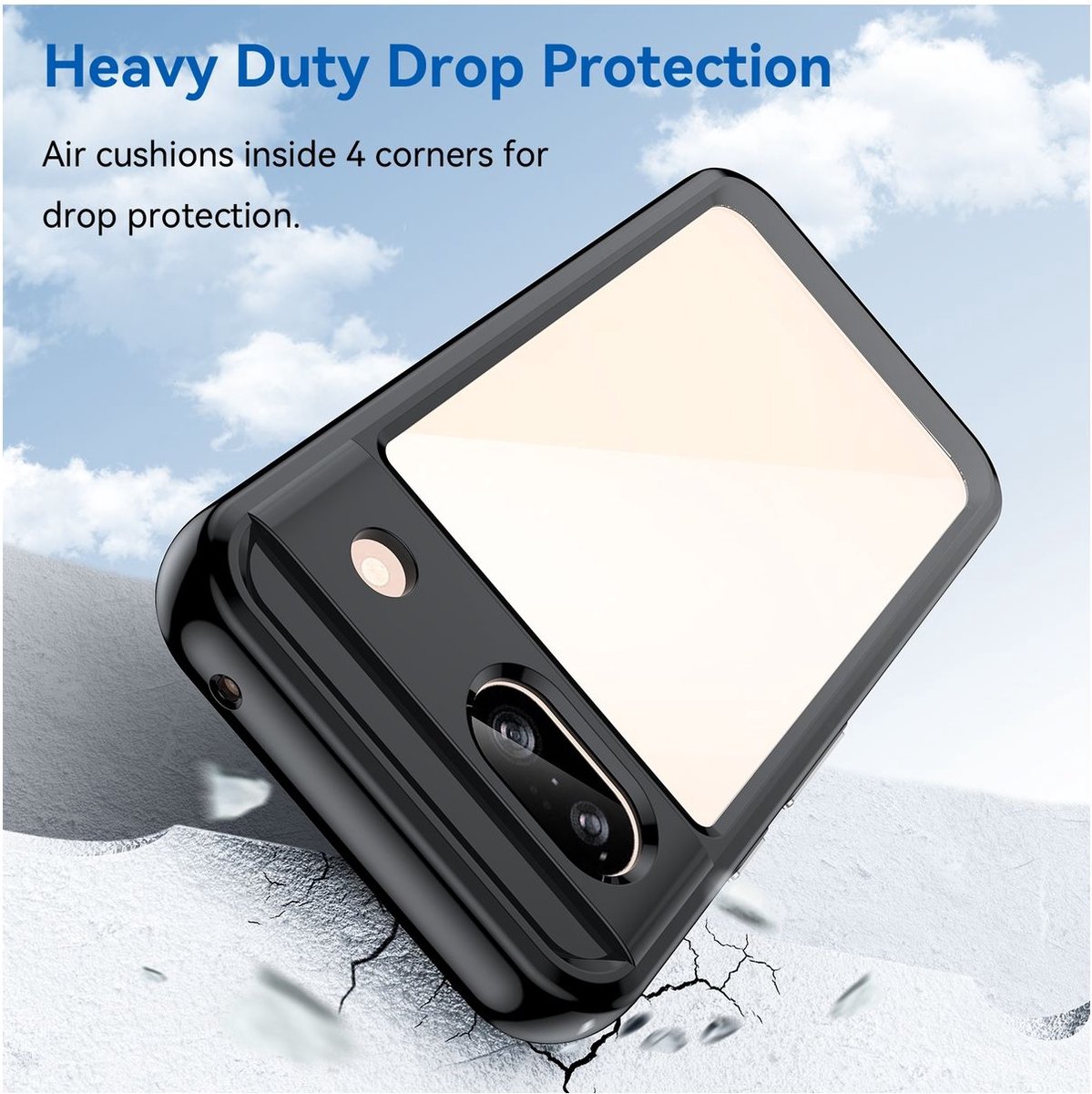 Mobigear Hoesje geschikt voor Google Pixel 8a Telefoonhoesje Hardcase | Mobigear Crystal Backcover | Pixel 8a Case | Back Cover - Zwart