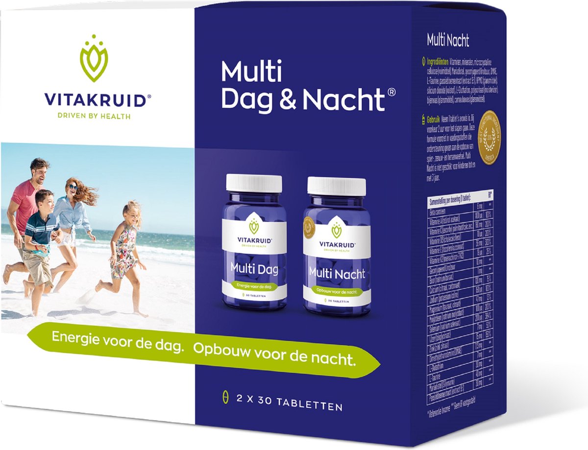 Goedkoopste Vitakruid Multi Dag & Nacht 2 x 30 tabletten