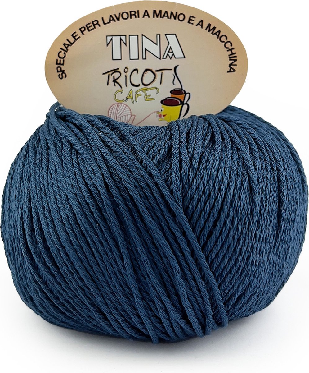 Tricot Cafè Tina puur katoenen garen super gemerceriseerd anti-pilling in glanzende kleur voor haaknaalden: 4 50 5 00 messing 18 1 stuk 100 g