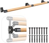 Goodivery ® Traditionele Muurbevestigde Ballet Barre met In Hoogte Verstelbare Dansstang voor Thuis Workouts