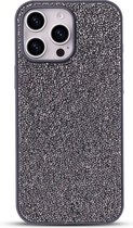 Casemania Coque adaptée pour Apple iPhone 16 Pro Max – Argent – ​​Coque arrière à Glitter Diamant