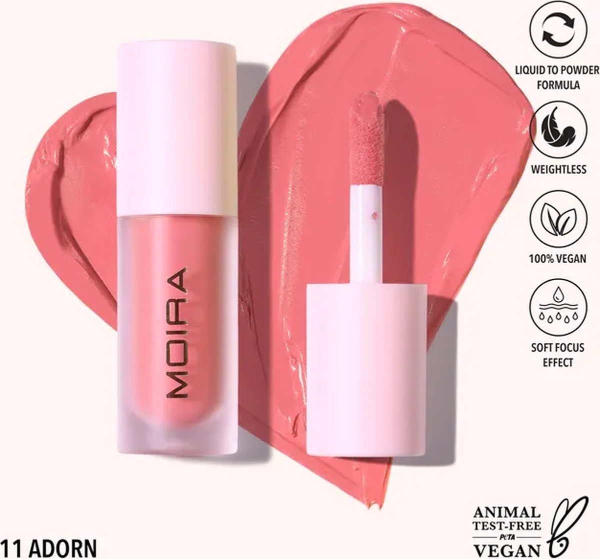 Moira Love Steady Liquid Blush 011 Adorn