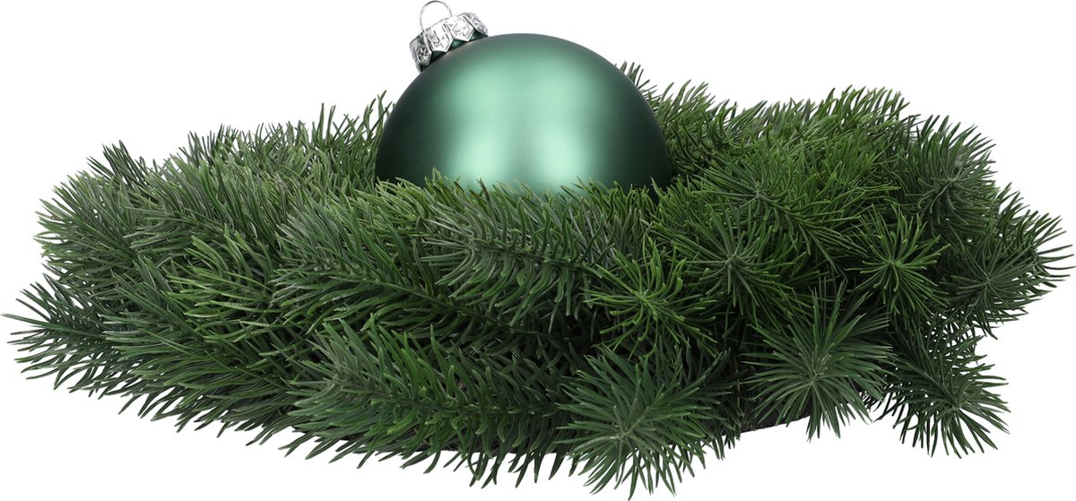 Glazen kerstballen - Set van 4 stuks/100mm - Luxe kerst decoratie - Sfeervolle kerstversiering voor in de kerstboom - Glas - Greenlake - Donkergroen – foto 3