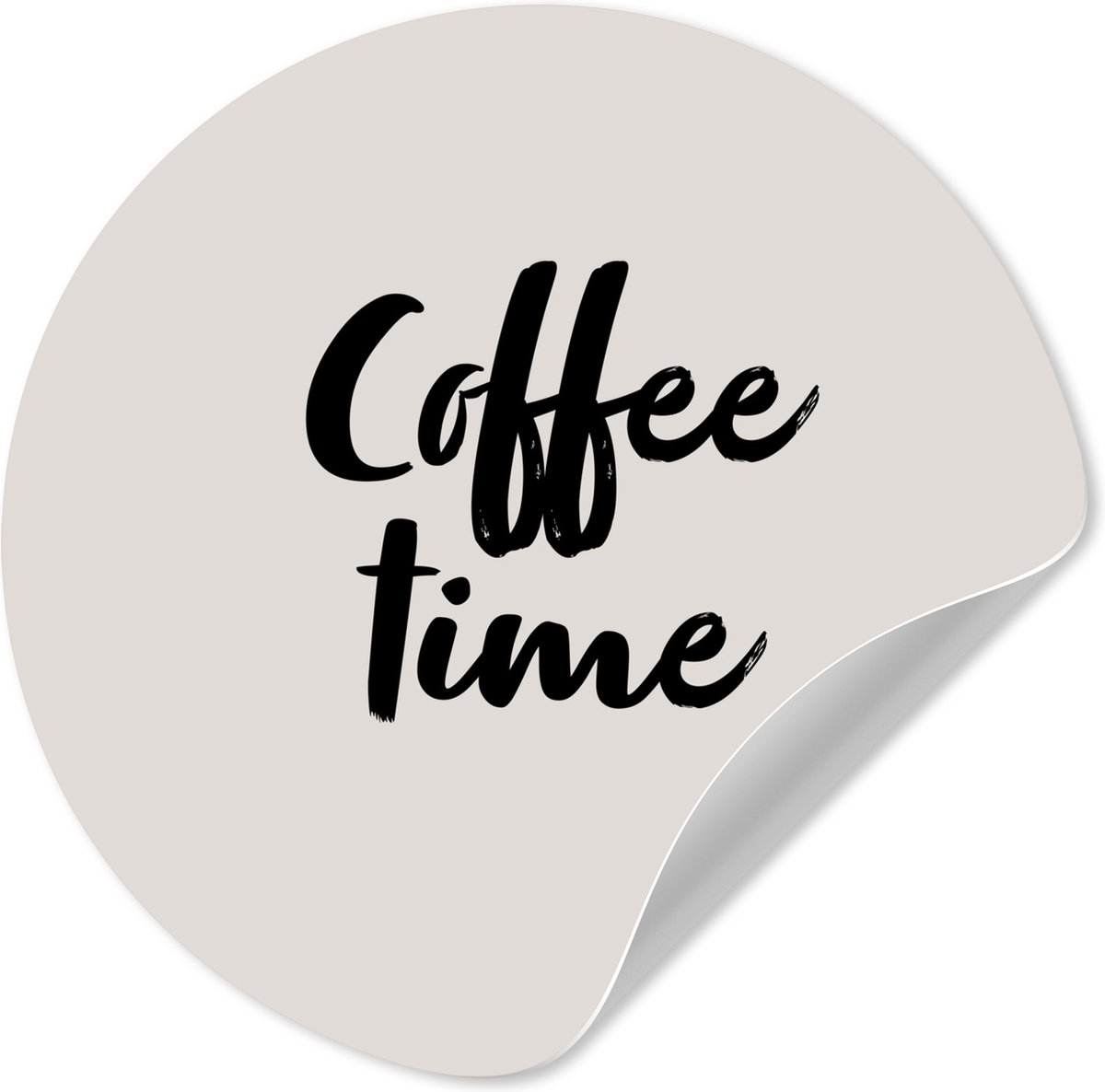 WallCircle® - Behangcirkel 100x100 cm - Muurstickers Quotes - Kookplaat - Koffie - Inducti