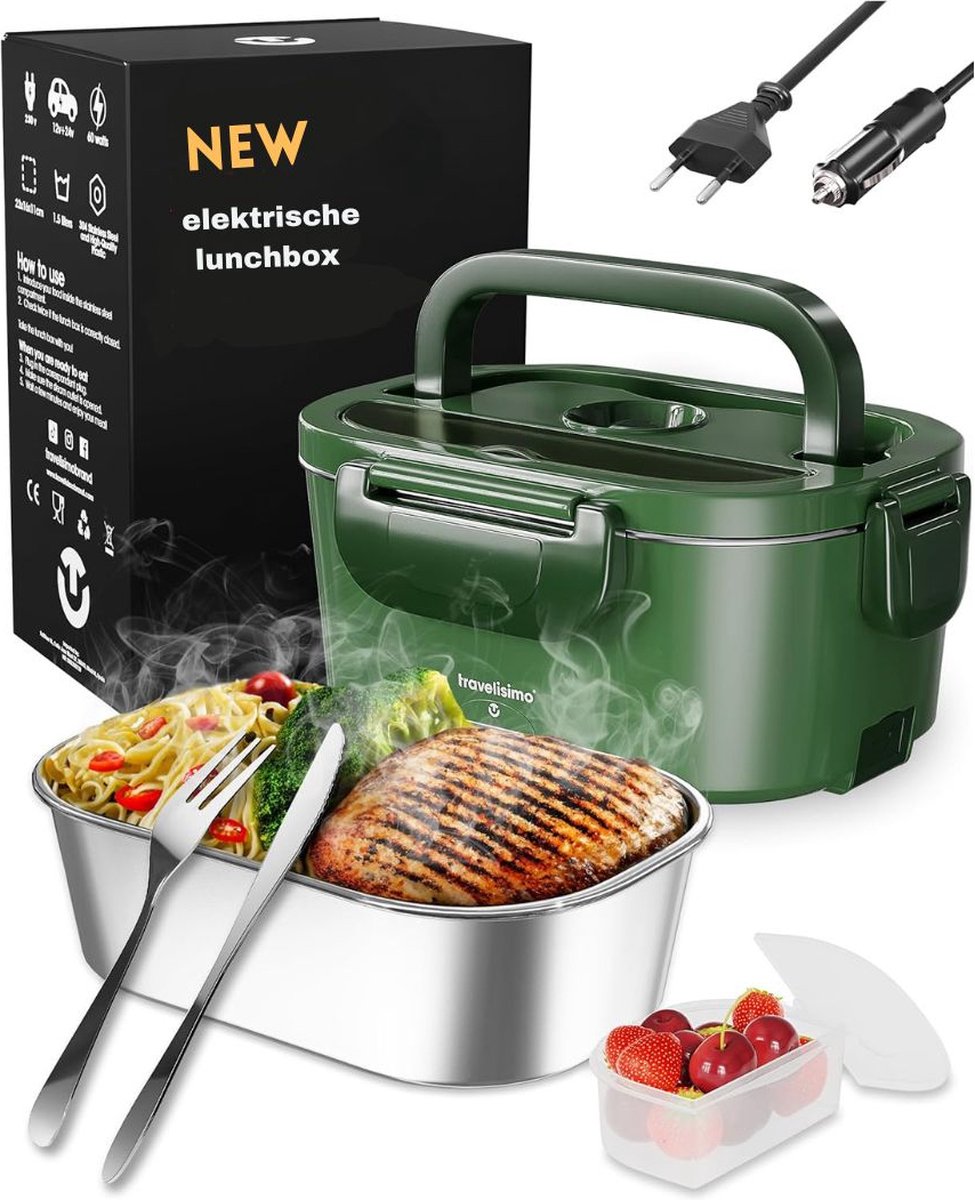 Elektrische Lunchbox - Thermos Lunchbox - Thermische Lunchbox - 220V - 1500ml Voedselverwarmer - Makkelijk voor Onderweg