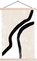Porte-affiche avec affiche - Affiche scolaire - Abstrait - Ligne - Design - Pastel - 120x180 cm - Lattes vierges