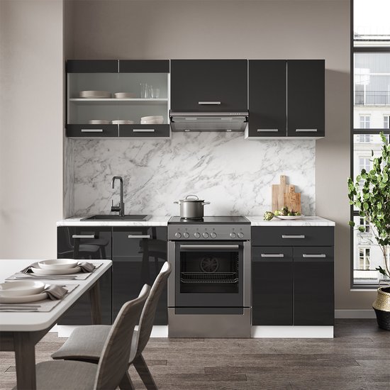 Cuisine R-line 300cm , Pt Anthracite Vicco à Prix
