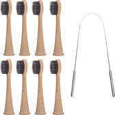 Têtes de brosse en Bamboe green-goose ® Sonicare - 8 pièces - avec grattoir à langue gratuit