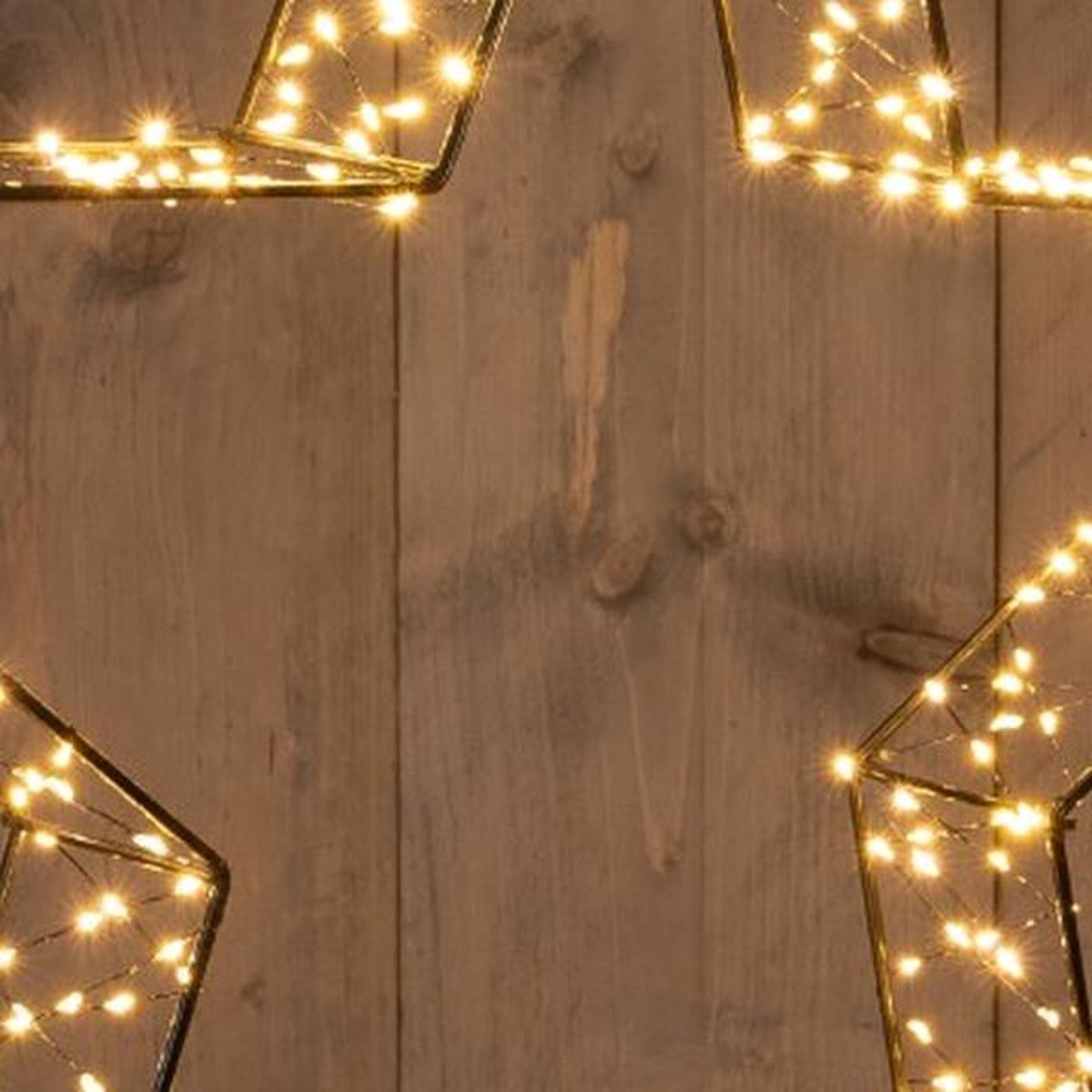 Metal 56 cmx7 cm 3D Star Black With 540Led Classic Warm