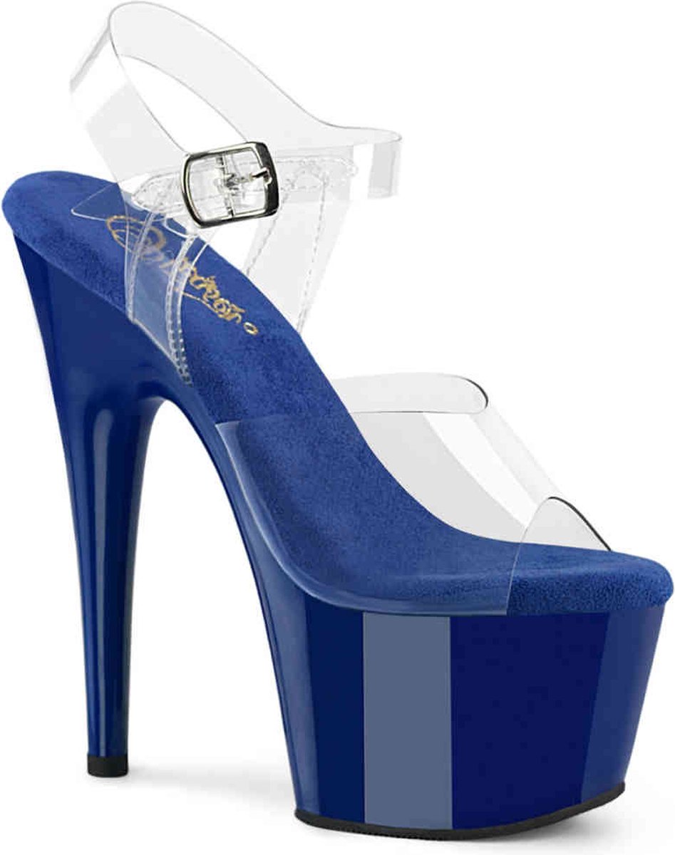 Pleaser ADORE-708 Sandaal met enkelband 39 Shoes Transparant Blauw