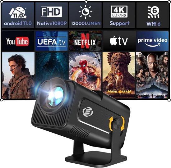 Equivera Mini Beamer - Draagbare Beamer - Beamer - Mini Beamer Projector - Projector - Mini Projector