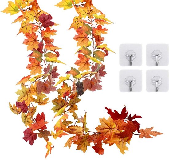6 Stuks Kunstmatige Esdoorn Bladeren Takken, Gemengde Kleur Nep Herfstbladeren Stengels Planten, Herfst Esdoorn Bladeren Stengels Takken Decor, Zijden Esdoorn Bladeren