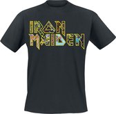 Iron Maiden T-Shirt Eponymous Vertical Logo Homme - Noir Manches Courtes