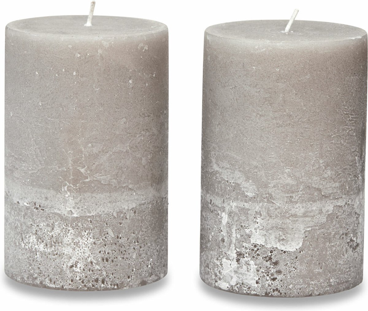 Loberon Kaars set van 2 Oviedo taupe
