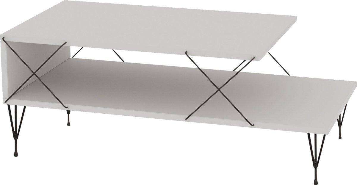 Houten salontafel "Loire" 100 x 50 x 40 cm - Wit