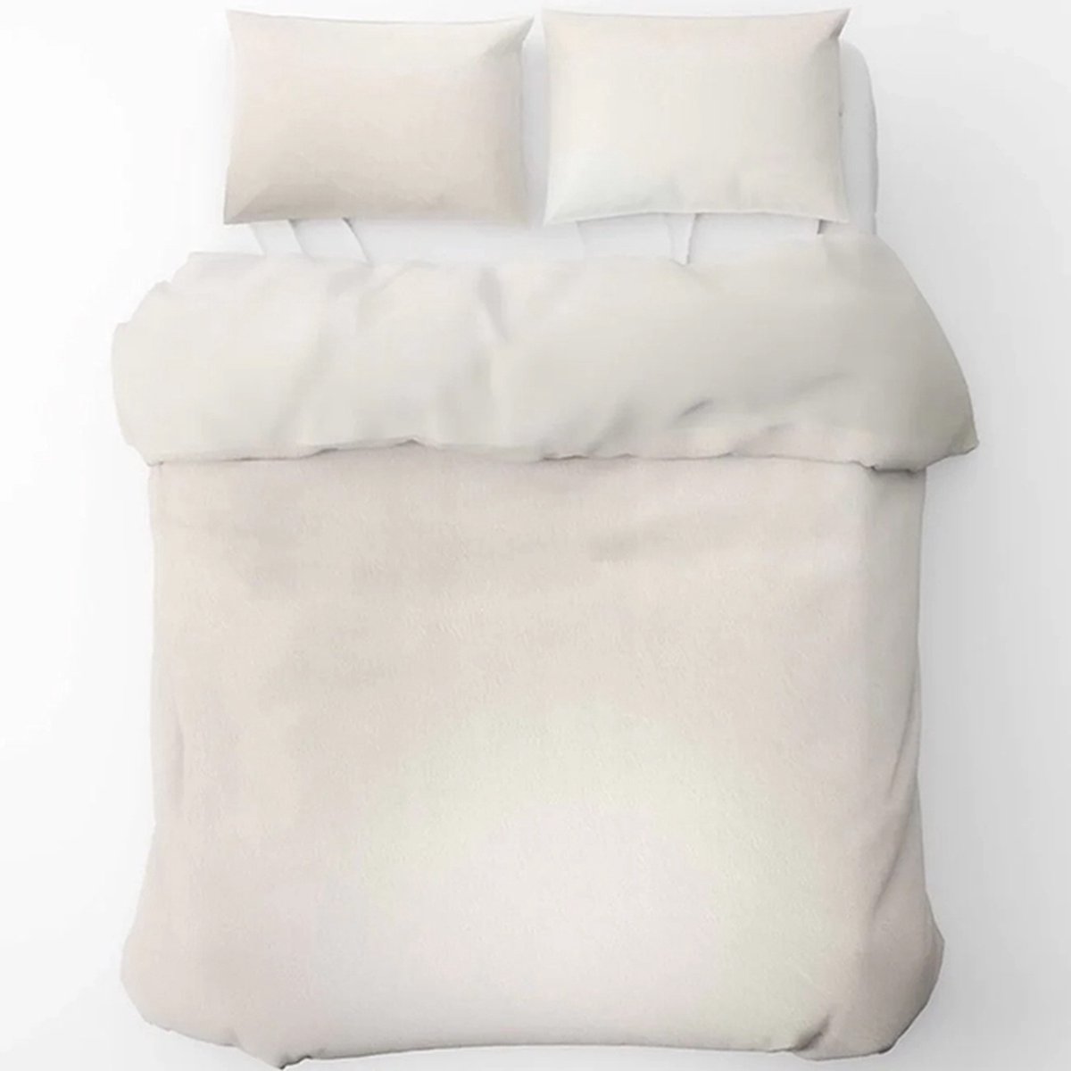 Zavelo Dekbedovertrek Velvet Comfort Ivoor-2-persoons (200 x 200/220 cm)