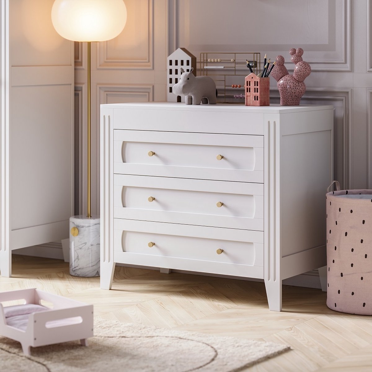 Bol.com Petite Amélie ® Commode Kinderkamer Wit aanbieding