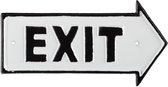 Relaxdays wandbord exit - metaal - decoratie - pijl - exit bord - gietijzer - uitgangsbord