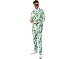 Suitmeister Tropical Beers - Heren Pak - Carnavalskleding - Zomers Tropische Outfit - Kostuum - Blauw - Maat L