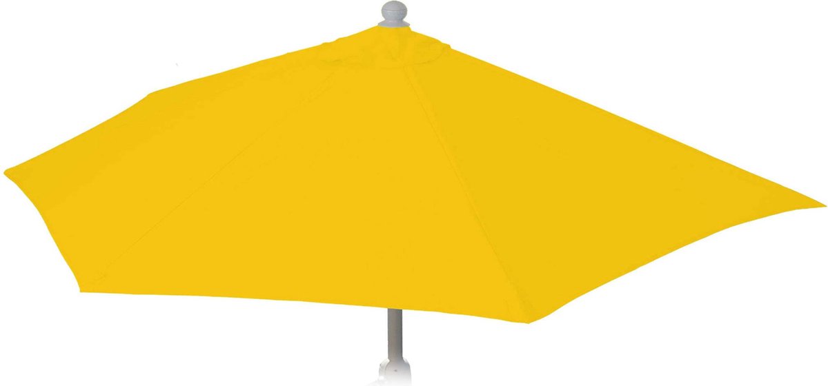 Vervangingshoes voor Parla halfronde parasol, parasolhoes vervangingshoes, 300cm stof/textiel UV 50+ 3kg ~ geel