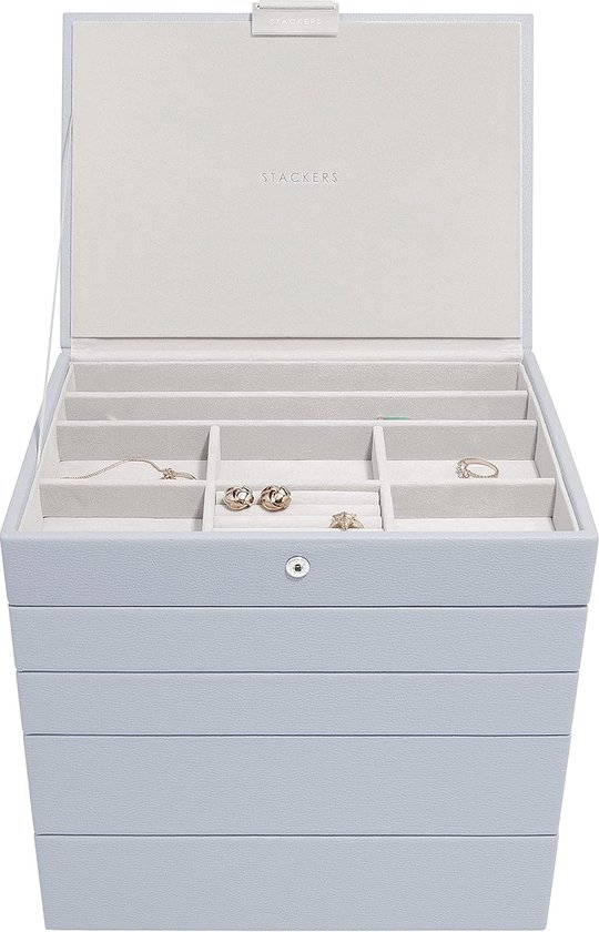 Medium sieradendoosje met gewatteerde lagen voor het organiseren van sieraden