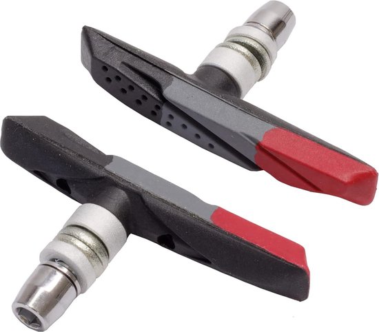 Manovella V-brake remschoenen 70 mm (2 paar) – fietsremblokken voor V-rem, U -rem en zijtrekrem – compatibel met Shimano, Avid, Tektro, Sram – incl. bevestiging – zwart