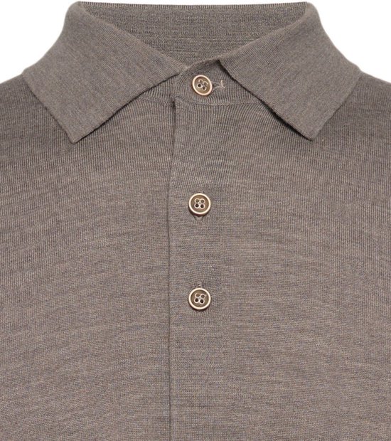 Pull-over en maille R2 Amsterdam en laine mérinos taupe - Taille 3XL - Homme - Chemises décontractées