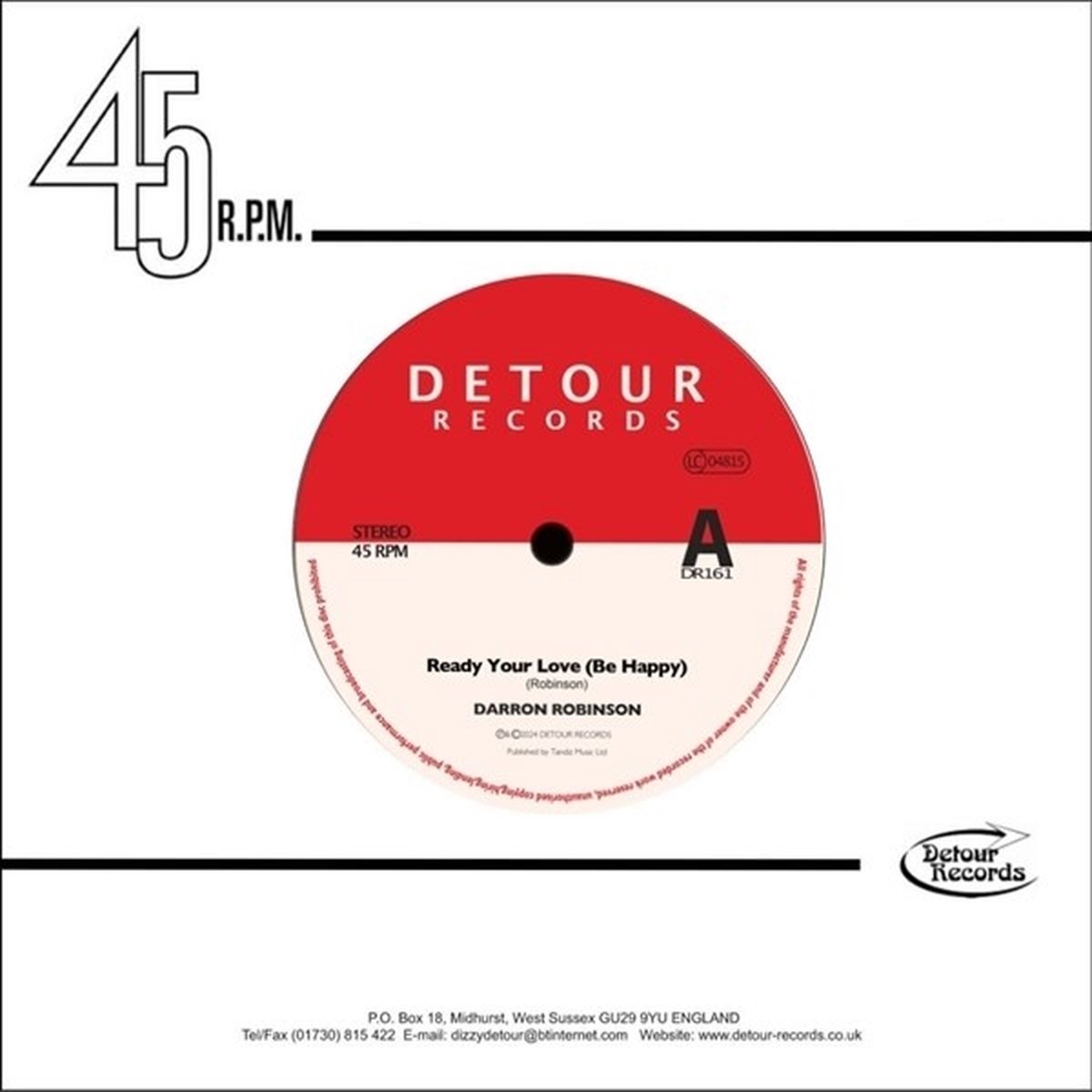 Darron Robinson - Ready You Love (Be Happy) (7" Single)