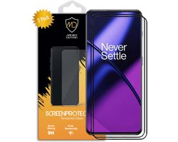 2-Pack MobyDefend Screenprotectors - Geschikt voor OnePlus 11 - Screensaver Met Zwarte Randen - Gehard Glas