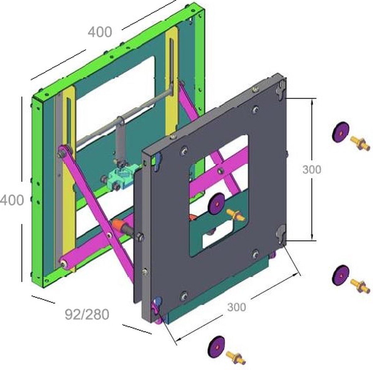 ITB PM4650, 20 kg, 55,9 cm (22"), 55,9 cm (22"), 300 x 300 mm, 300 x 300 mm