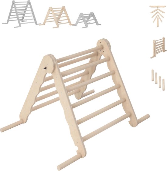 Babywood Kussen voor klimboog, kinderkussen voor wip, mat voor klimdriehoek, decoratief kussen voor kinderkamer, binnen en buiten, decoratief kussen ( roze, klein
