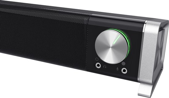 Trust Asto - PC Soundbar - PC-speaker voor onder je monitor - 3.5mm aansluiting & USB voor voeding