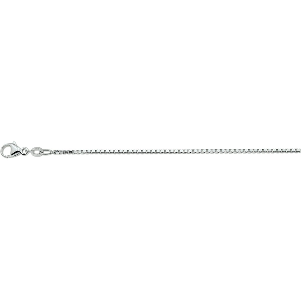 Collier Venetiaans 1,3 Mm Zilver Gerhodineerd