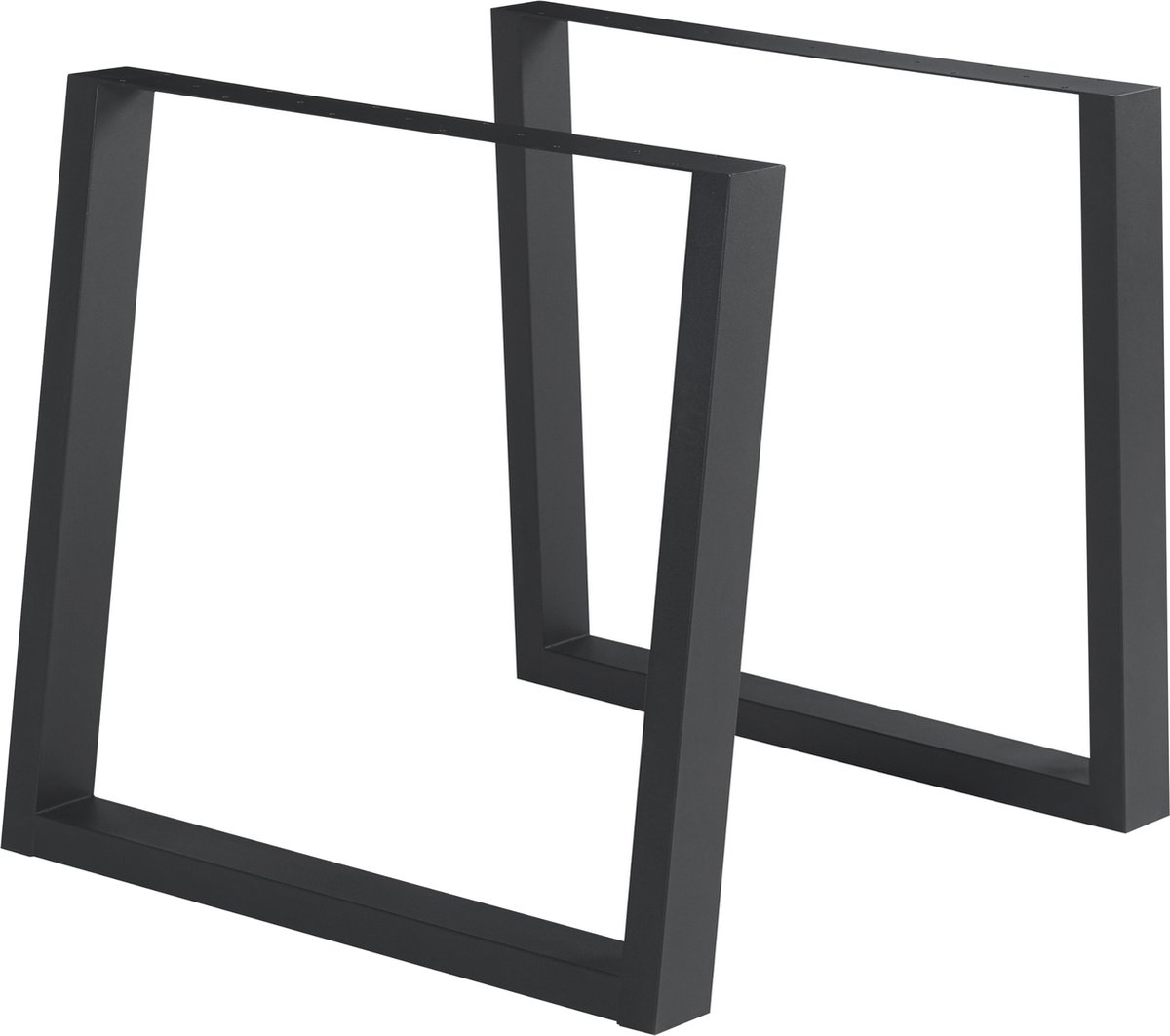 en.casa Stalen onderstel Lülsfeld set van 2 tafelpoot 72x75 cm zwart [en.casa]