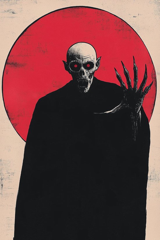 Halloween Poster - Horror - Dracula - Monster - Eng - Nosferatu - Nachtmerrie - posters - formaat 60x90cm - Wanddecoratie - 3830