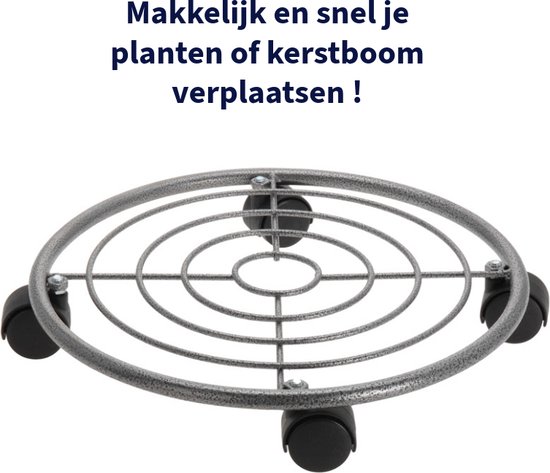 Foto: Plantenroller metaal rond 35cm stevig plantenonderzetter trolley voor kamerplanten