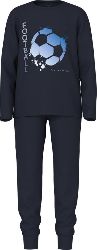 NAME IT NKMNIGHTSET DARK SAPPHIRE FOOTBALL NOOS Jongens pyjama - Maat 158/164
