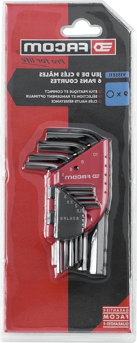 Hex Keys Korte Set van 9 - Zeskantsleutels - H.JP9APG