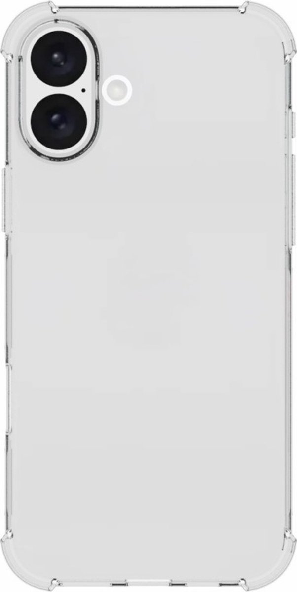 iPhone 16 Plus hoesje transparant TPU met schokbestendige AirBag hoeken, dunne beschermcover - Afbeelding 2