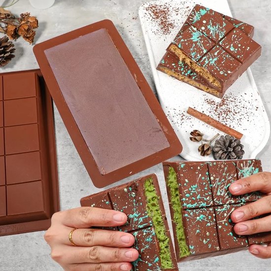 Breekbare Chocolade Mallen - Siliconen Chocolade Mallen Unieke Bar | Stick Candy Kleine Vormen, Voeding Mueslirepen Mallen, Hittebestendige Chocolade Repen Mallen Voor Het Maken van