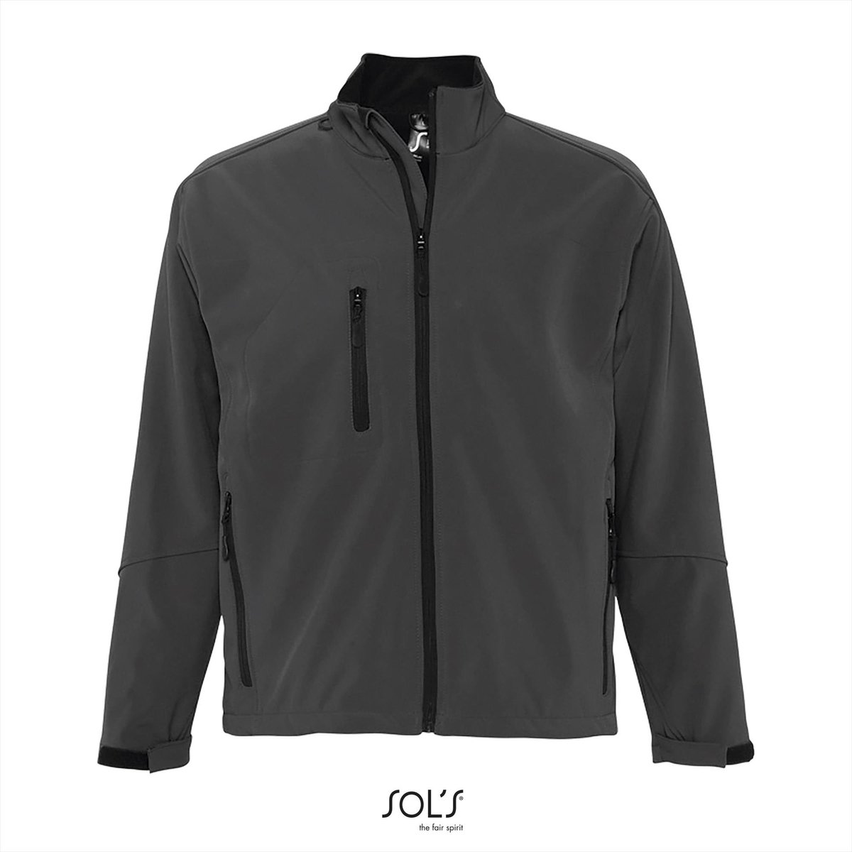 SOL’S Men´s Softshell Jacket Relax L866 Charcoal Solid Grijs