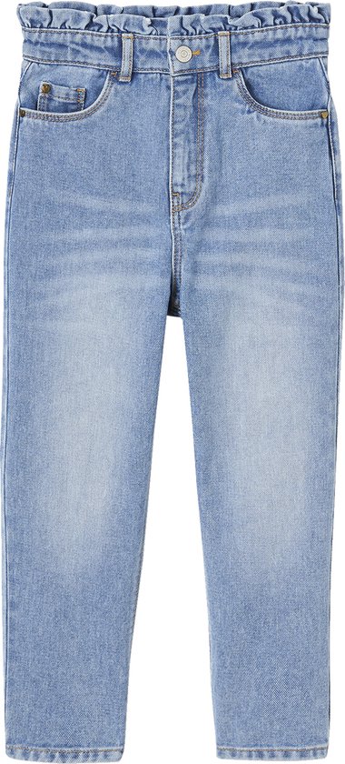 Jean Mom Pour Fille - Coupe Taille Haute, Jambes Larges, 100% Coton, Style Années 90 - 5