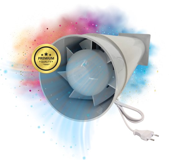 Foto: Tronicxl ventilatiesysteem set 3 delig muur ventilator buis kaprooster ventilatie systeem geschikt voor uw woonkamer badkamer kelder garage werkplaats toilet keuken en meer inbouwventilator ventilatiesysteem met kabel toevoer en af