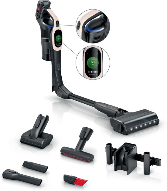 Bosch - Unlimited 10 - BBS1041RBA - Steelstofzuiger - Grijs/Poederroze