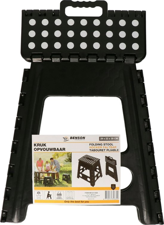 Opvouwbaar camping bijzet krukje/viskrukje - 29 x 22 x 39 cm van LifeGoods — afbeelding 5